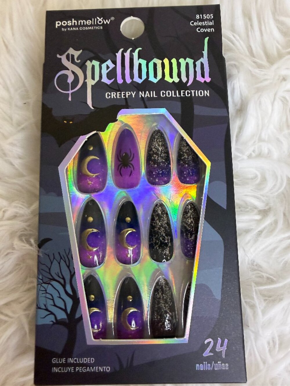 Poshmellow Spellbound Celestial Coven Halloween Press On Nails Goth 24pc NWT